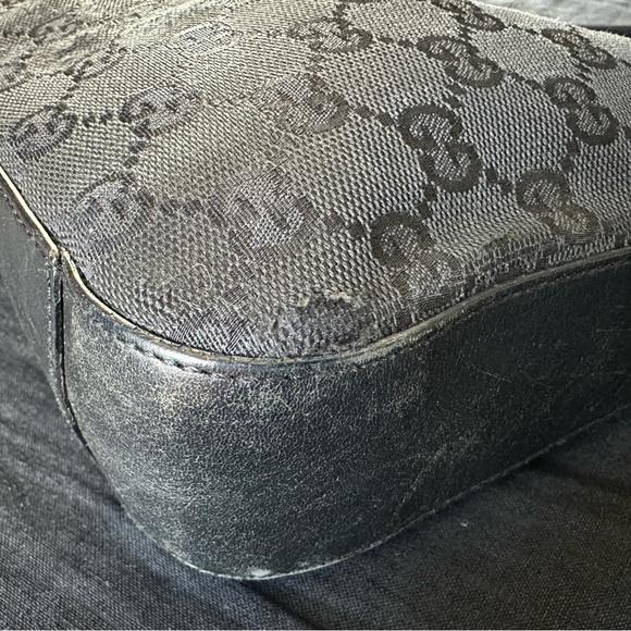 Authentic GUCCI Canvas Hobo Purse - GG Pattern - Style 01233 - Pre-Owned Classic - Picture 8 of 11